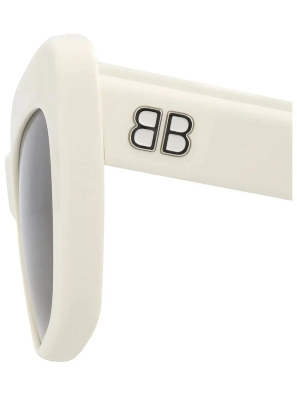 New Balenciaga Women's Sunglasses Cat Eye Recycled Acetate Frame White White